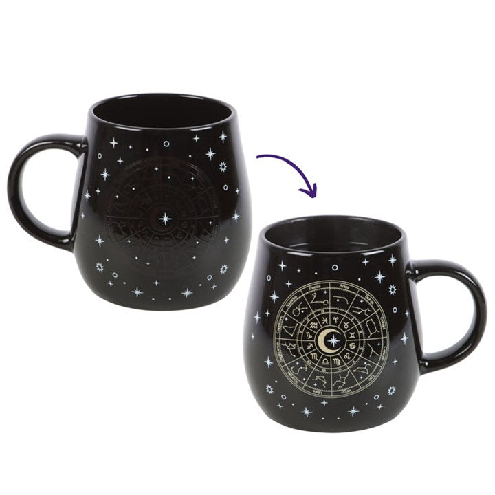 Taza térmica con rueda astrológica