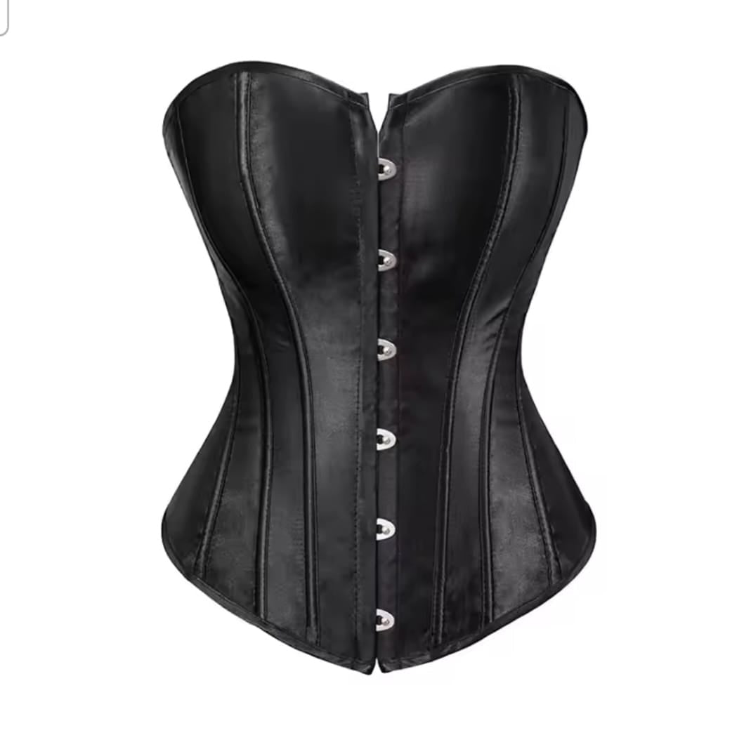 Corset negro raso