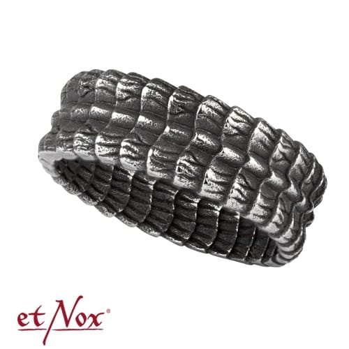 Anillo de acero inoxidable etNox "Piel de Dragón"