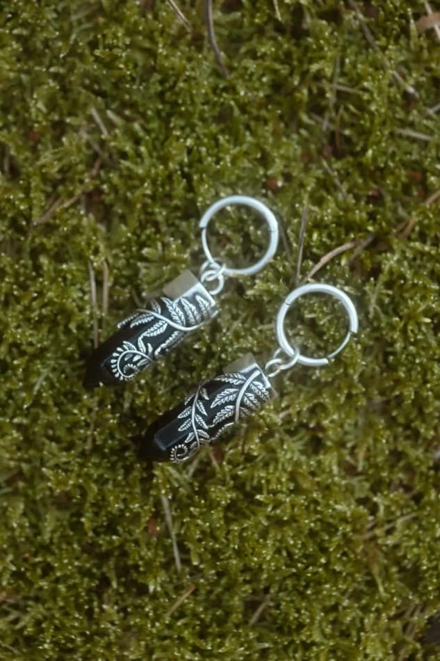 Pendientes Helecho de Cristal de Restyle