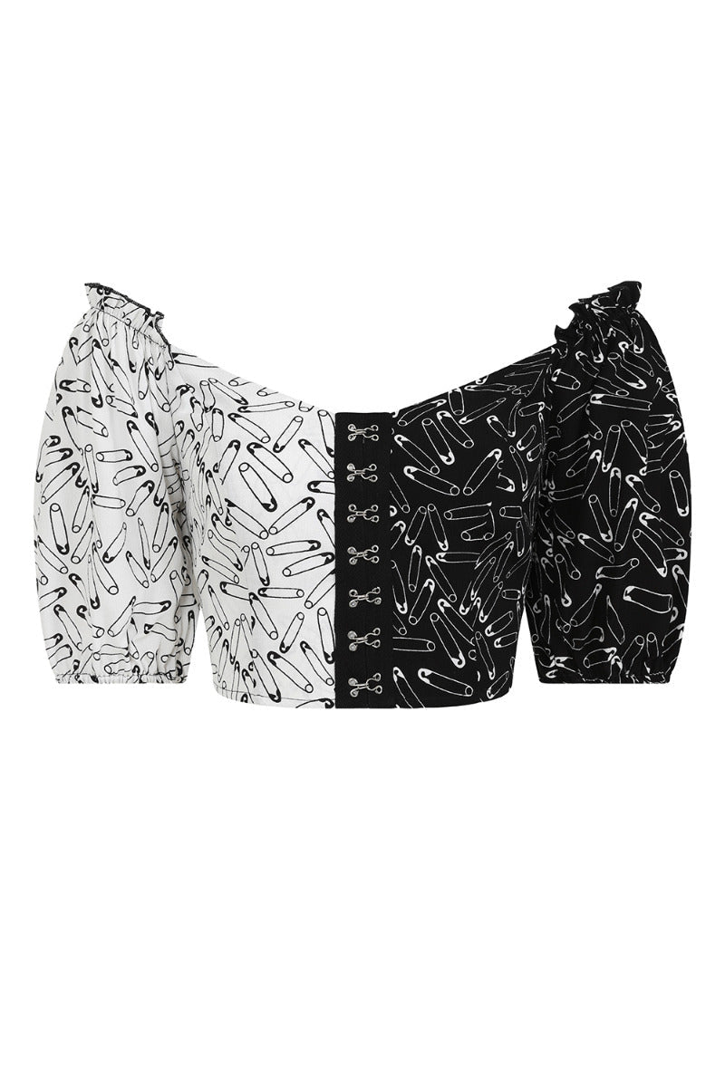 Safety Pin Crop Top de Hell Bunny