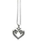 Collar corazón esqueletos.