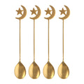 Juego de 4 cucharillas con forma de estrella y luna