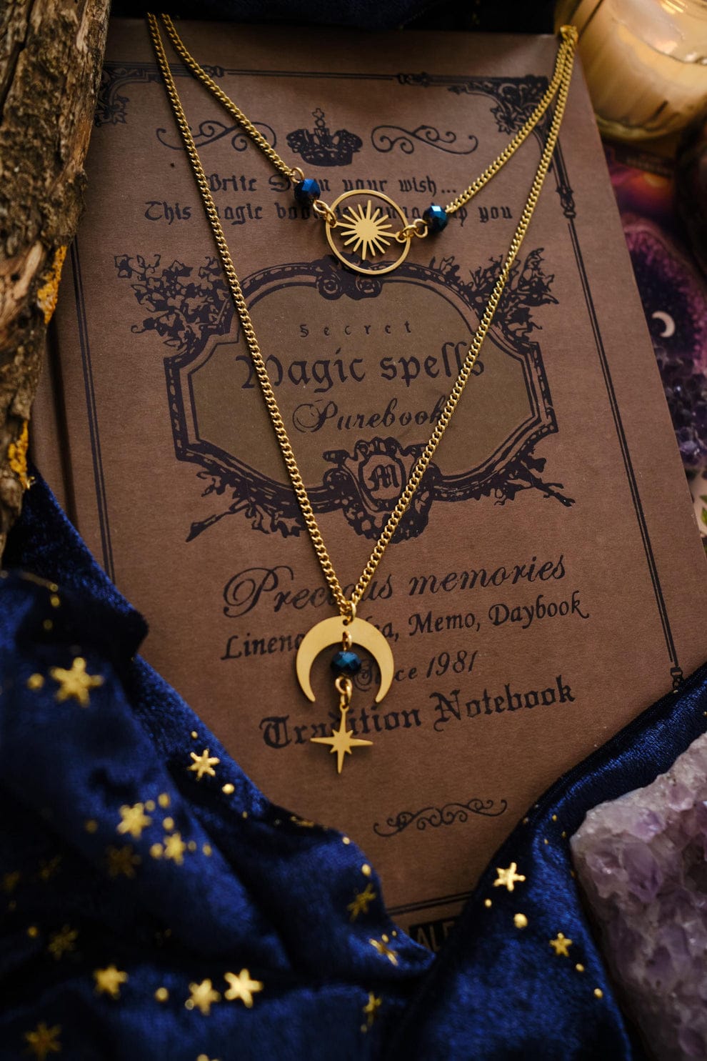 Gargantilla Doble Witchy con Luna de Nebula x Craft