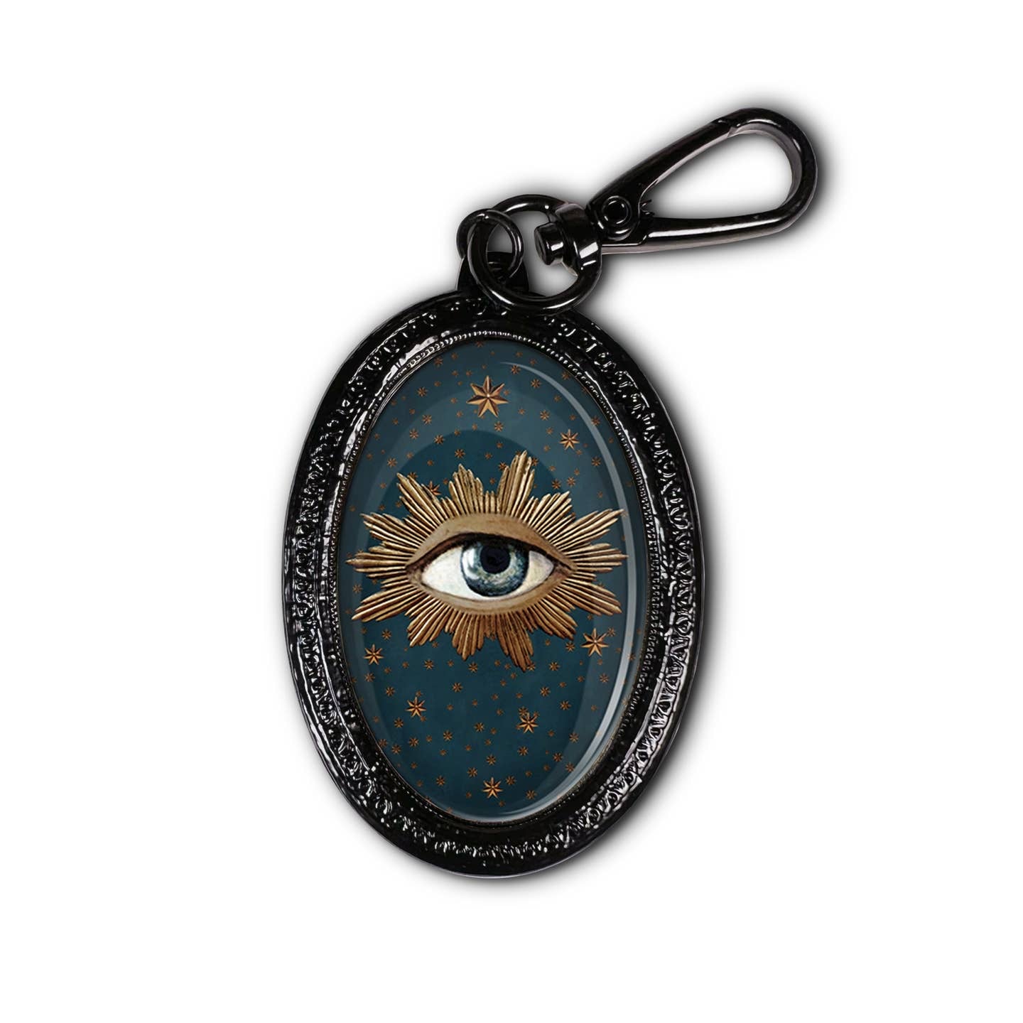 Llavero Charm Negro Ojo Sagrado de Voglio Bene