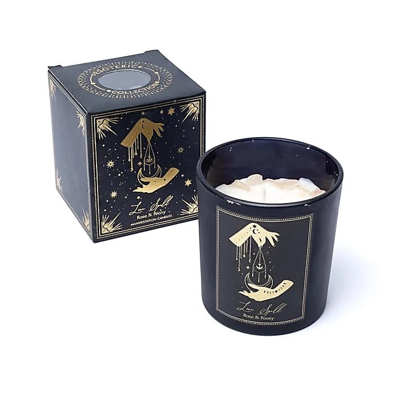 Vela Manifestation Love Spell en vidrio