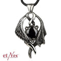 Colgante "Alas con Piedra" de acero inoxidable de etNox