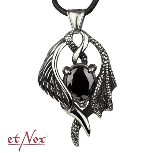 Colgante "Alas con Piedra" de acero inoxidable de etNox
