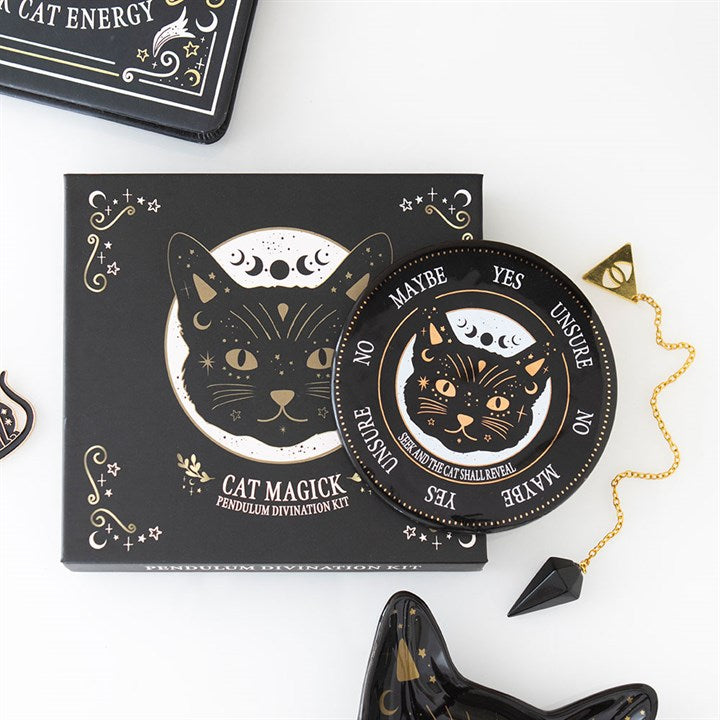 Kit de adivinación con péndulo «Black Cat Magick»