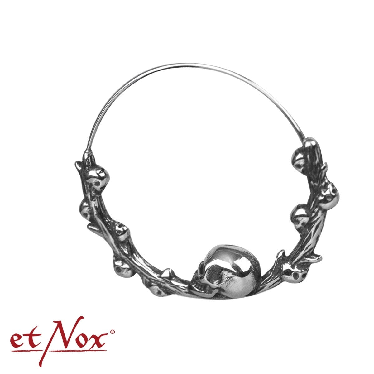 Pendientes de aro "Calaveras" de acero inoxidable de etNox