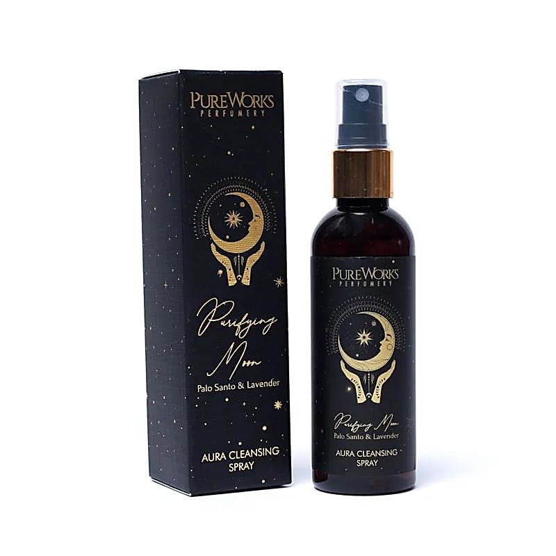 Ambientador spray Moon Purifying palo santo y lavanda.