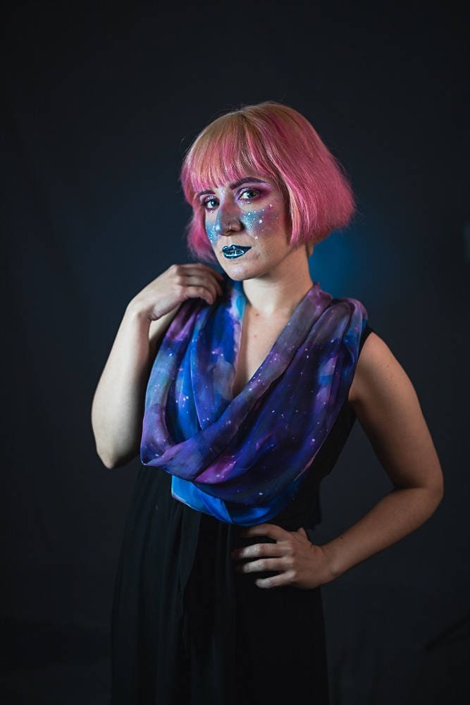 Pañuelo nebulosa de gasa celestial de CostureroReal