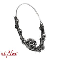 Pendientes de aro "Calaveras" de acero inoxidable de etNox
