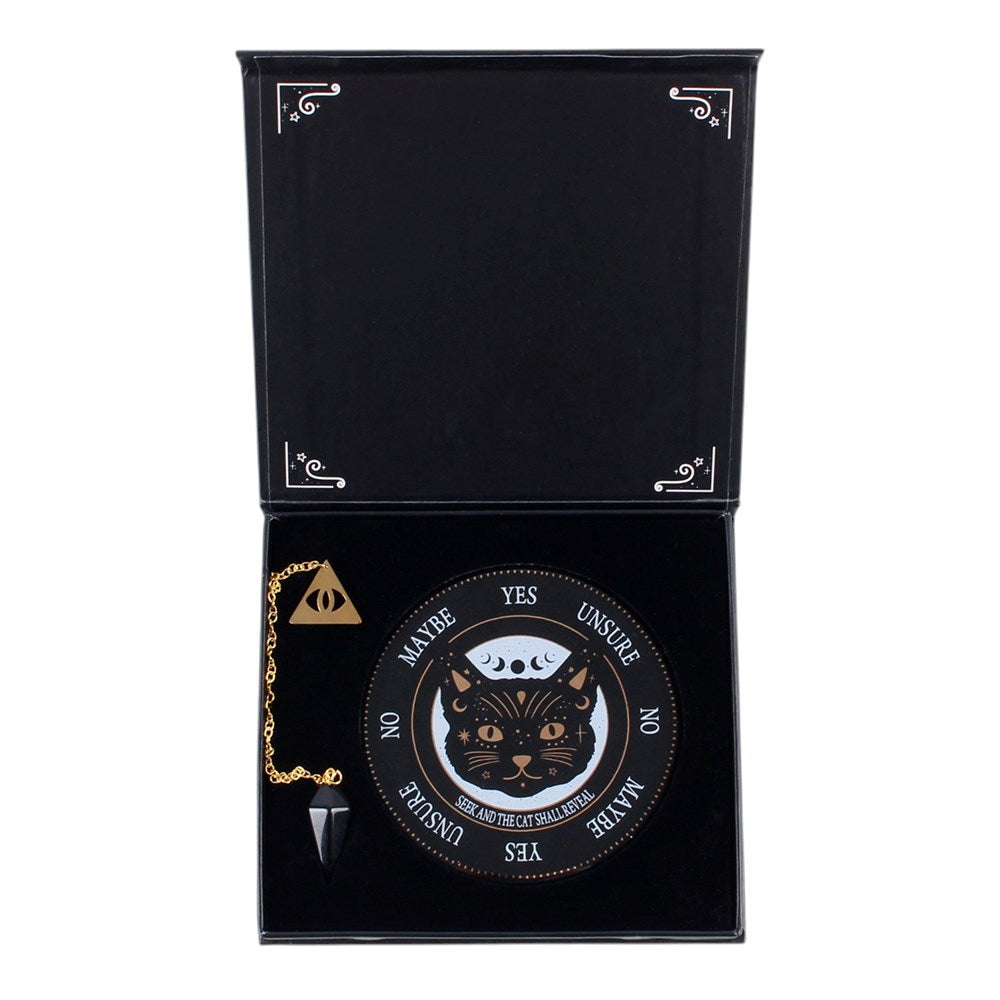 Kit de adivinación con péndulo «Black Cat Magick»