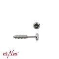 Pendientes de botón de acero inoxidable estilo ‘’tornillo’’ de etNox