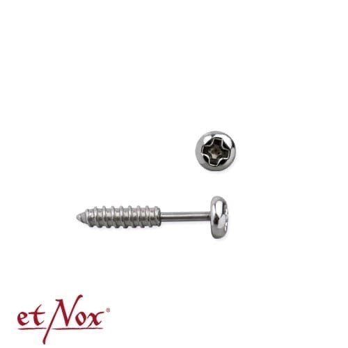 Pendientes de botón de acero inoxidable estilo ‘’tornillo’’ de etNox