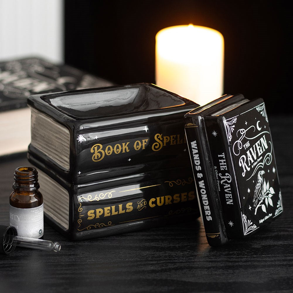 Quemador de aceite y calentador de cera Book of Spells
