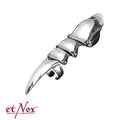 etNox - Anillo "Garra de dedo larga" de acero inoxidable