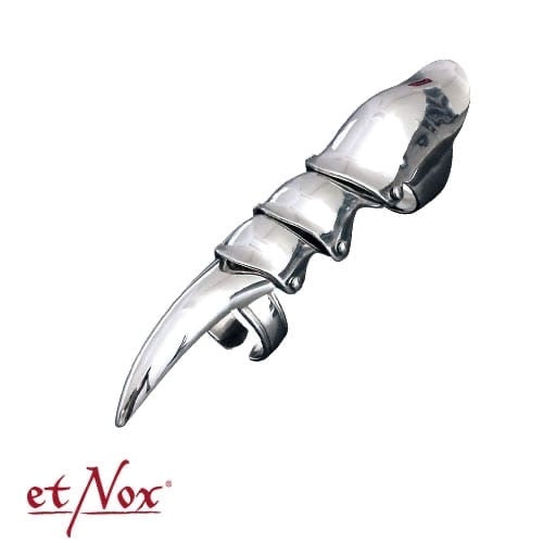 etNox - Anillo "Garra de dedo larga" de acero inoxidable