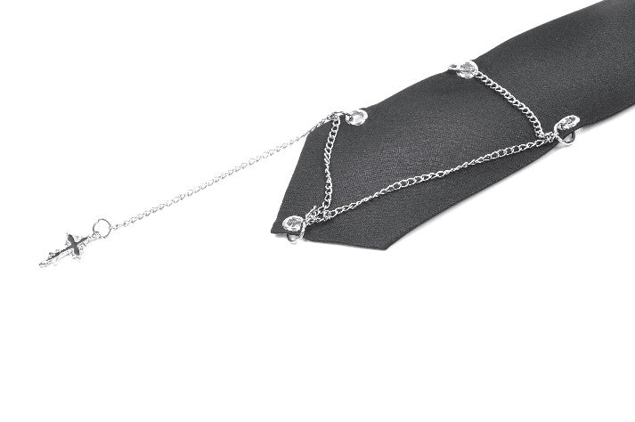 Corbata punk con eslabones de cadena