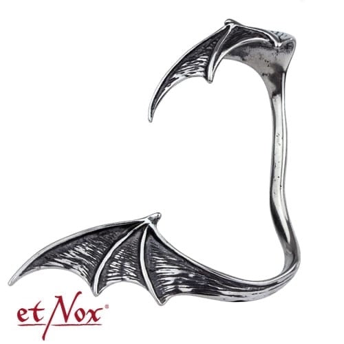Pendiente de diseño etNox "Bat Wing" de acero inoxidable, lado izquierdo