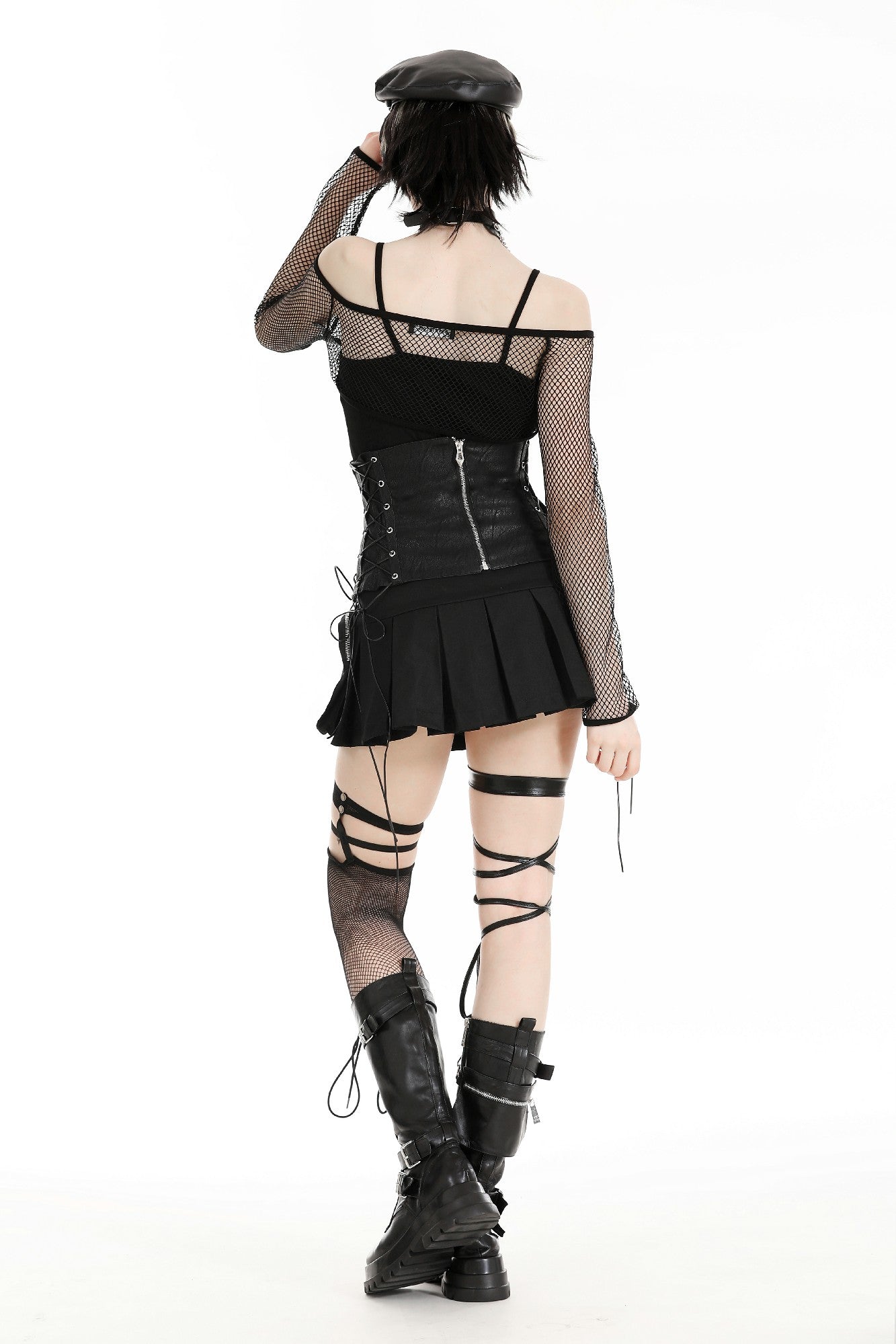 Capa de malla punk negra