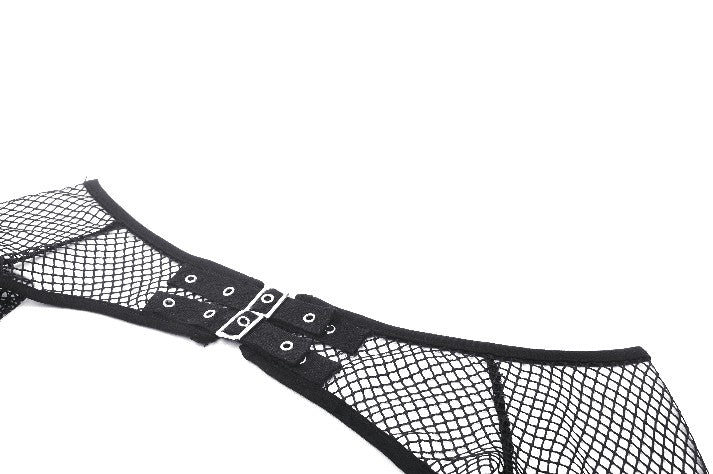 Capa de malla punk negra