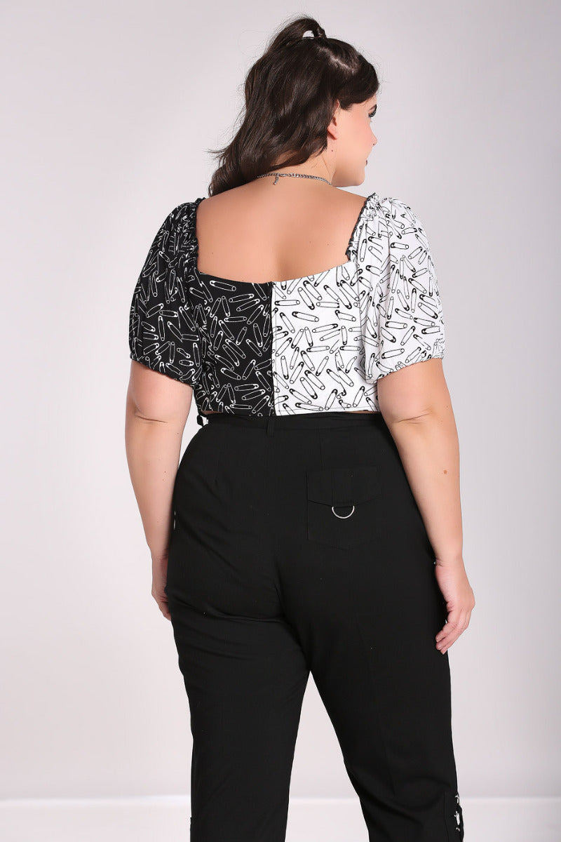 Safety Pin Crop Top de Hell Bunny