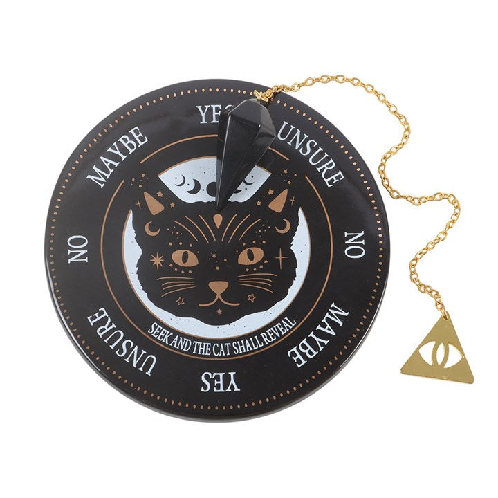 Kit de adivinación con péndulo «Black Cat Magick»