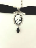 Choker ajustable terciopelo con camafeo
