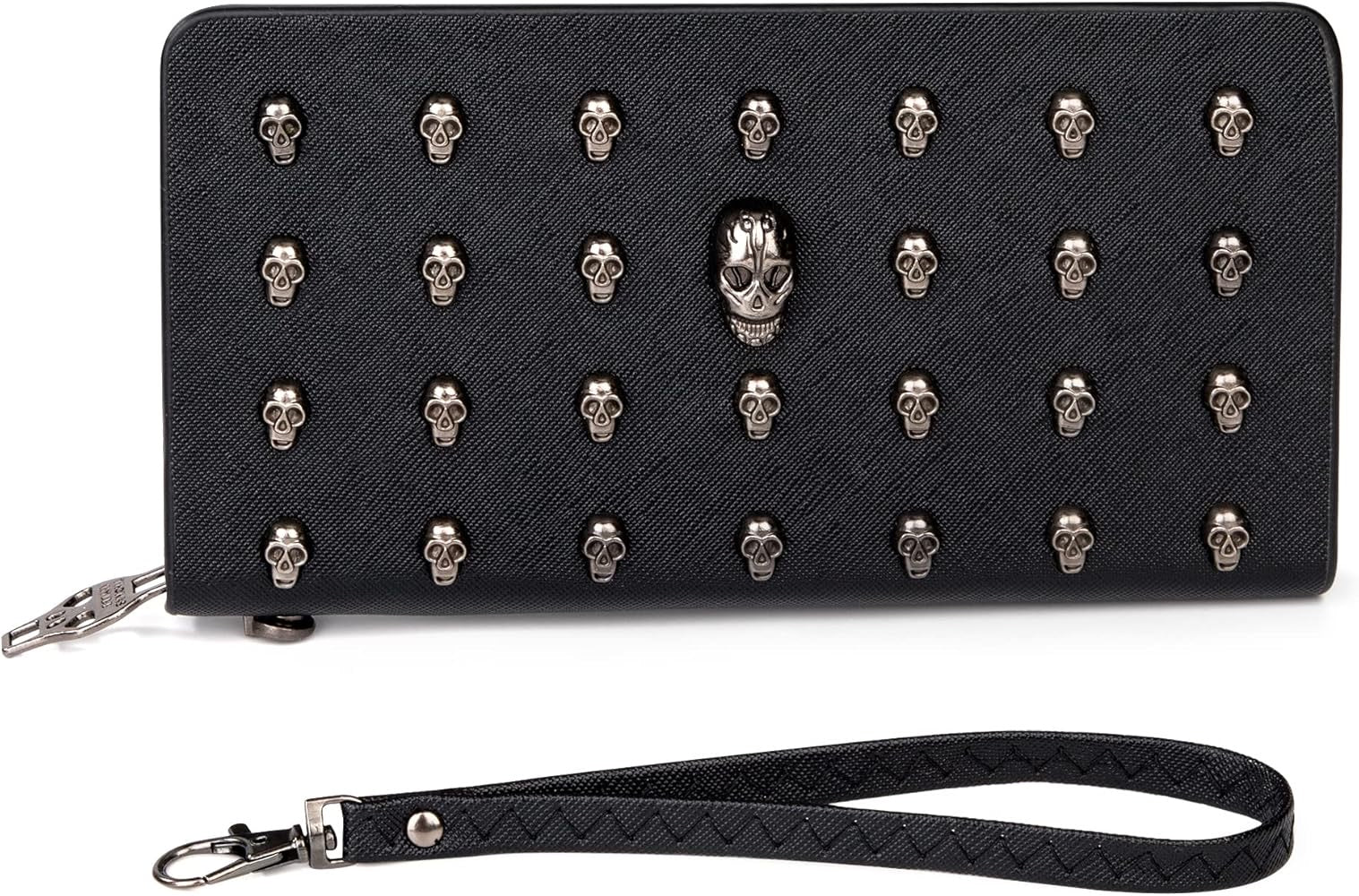 Cartera de ataúd con estampado gótico en relieve