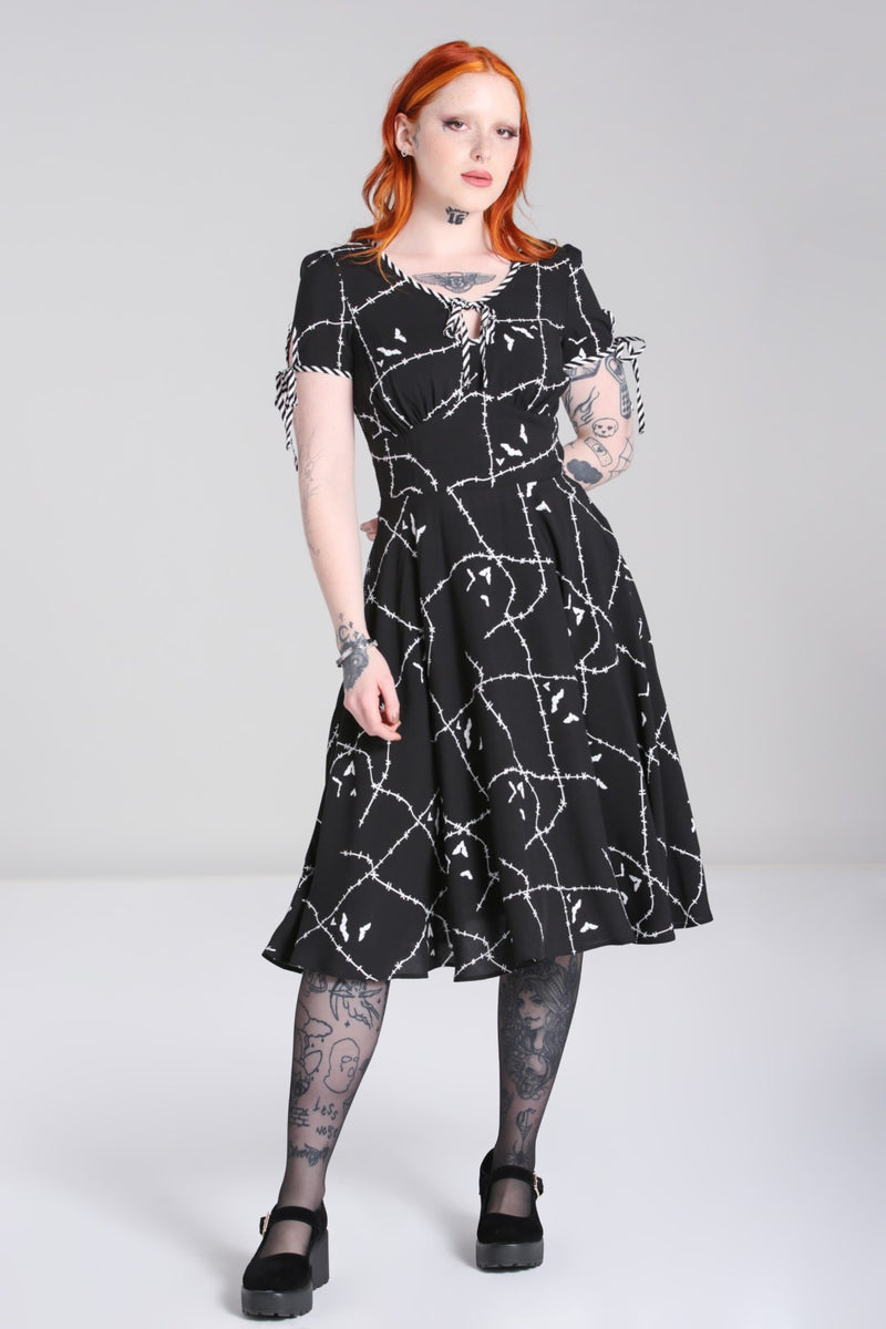 Vestido midi Stitches de Hell Bunny