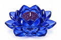 Portavelas Flor de Loto de Cristal – Violeta