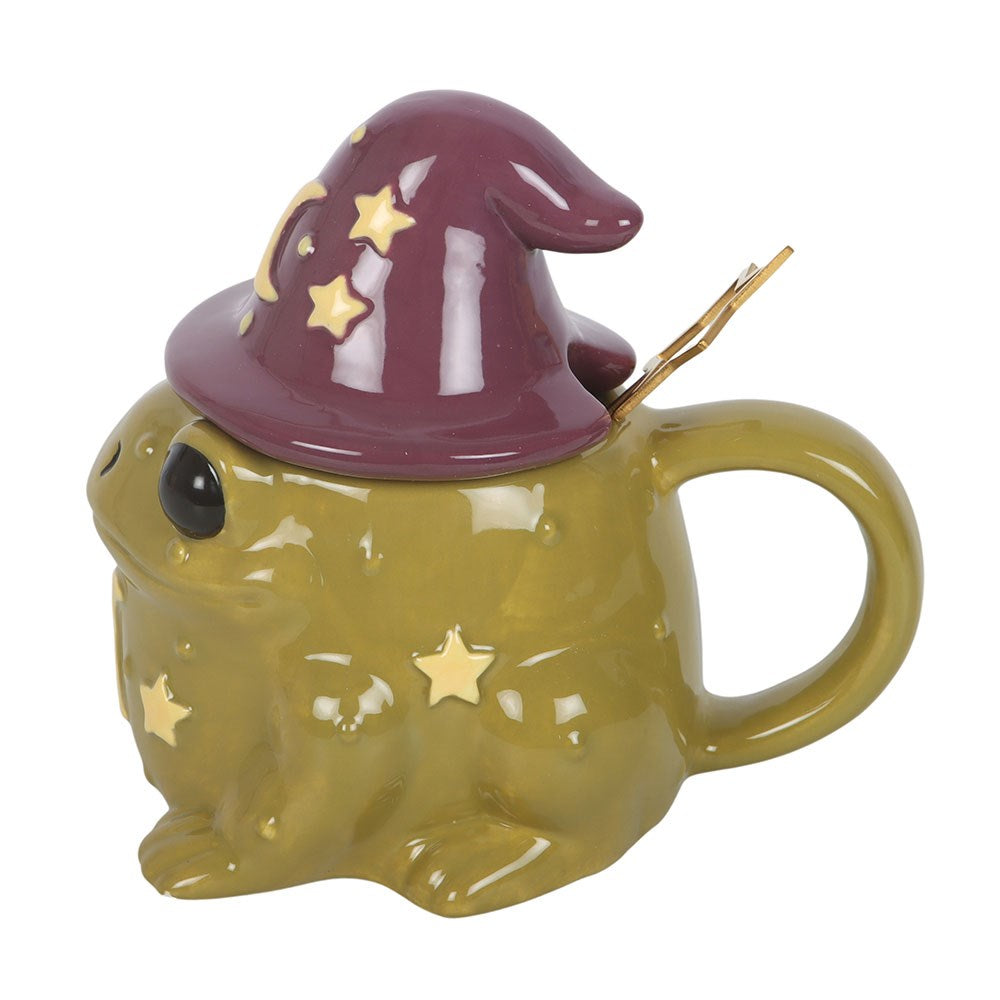 Taza con forma de sapo mágico y cucharita