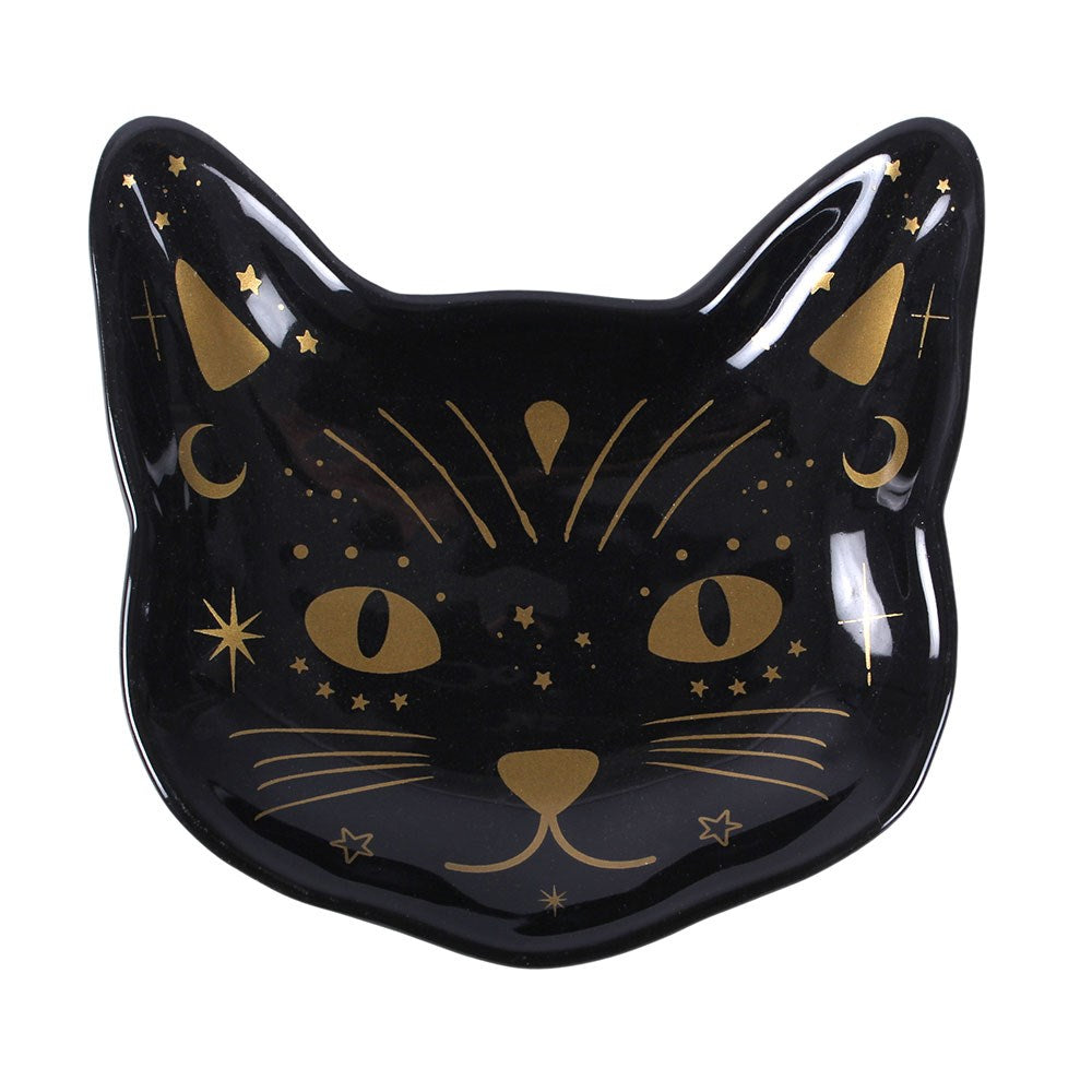 Bandeja decorativa con cara de gato negro «Magick»