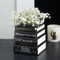 Jarrón con forma de pila de libros «Black Cat Magick»