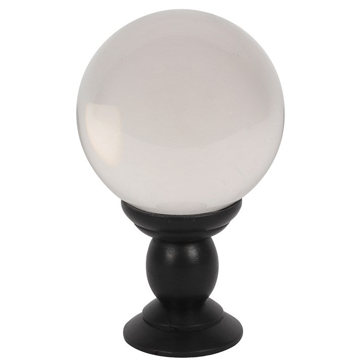 Gran bola de cristal transparente con soporte