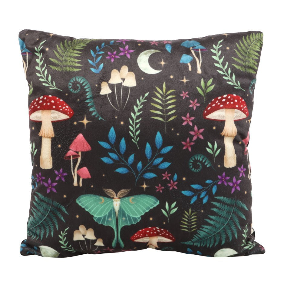 Cojín cuadrado de 35 cm con estampado «Bosque oscuro»