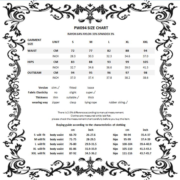 Leggings góticos de mujer con flores y cordones en la parte trasera