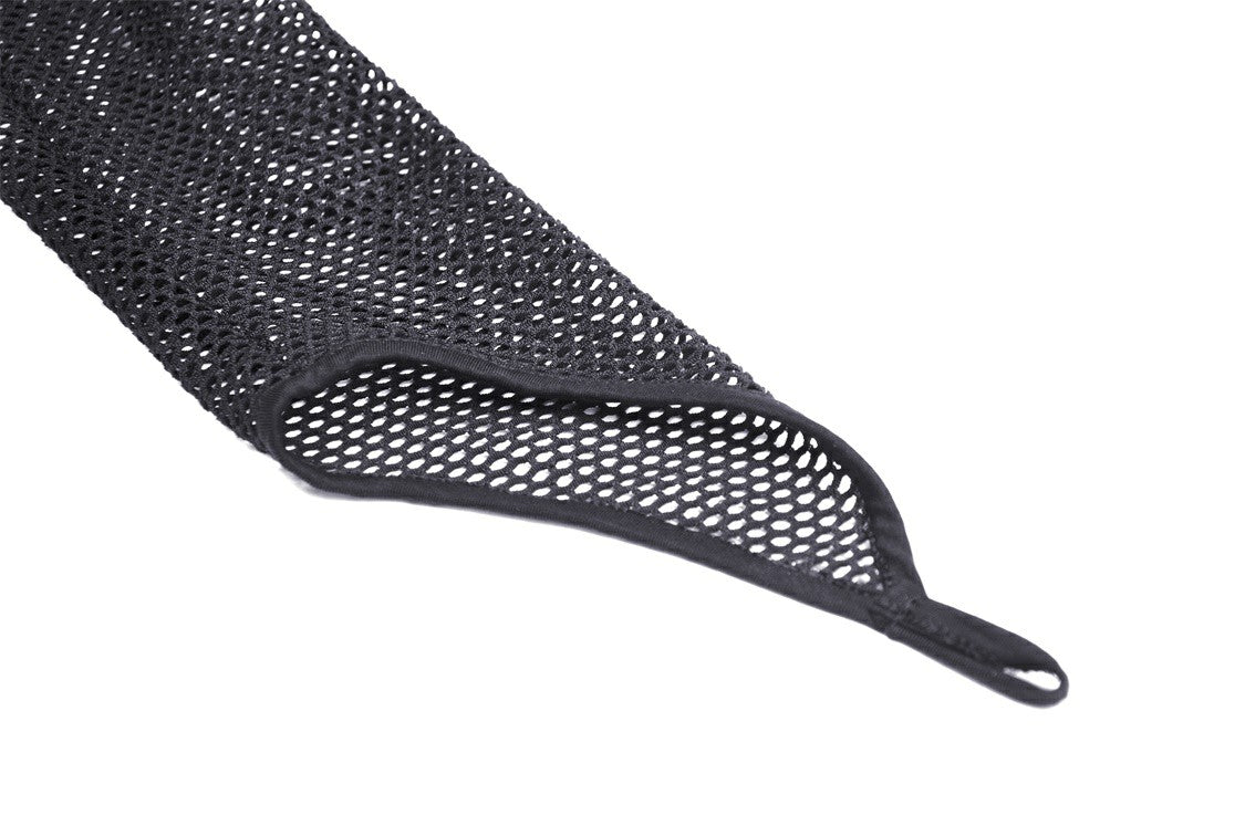 Top de rejilla con cordones