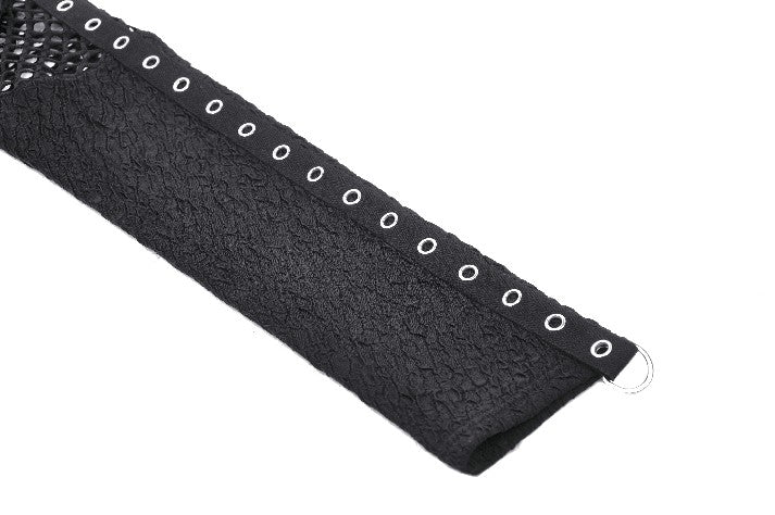 Top de rejillas con hombros descubiertos