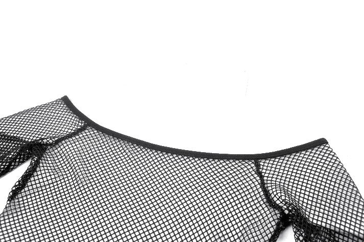 Top versátil de malla punk